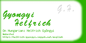 gyongyi helfrich business card